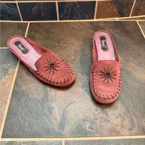 Bass Women's suede Mules - Dusty Rose